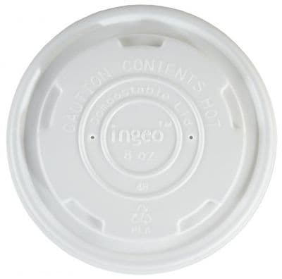 Small Biodegradable lids to fit 8oz soup containers (CPLA or Paper)
