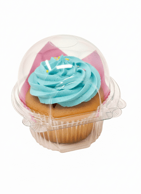 Small Single Muffin Pod / Clam - Cake Takeaway Container