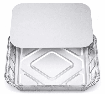 Square Foil Food Trays With Lids 9