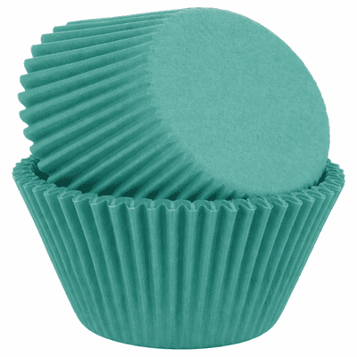 Teal (Green/ Blue) Crimped Cupcake Cases