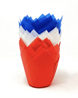 Tulip Muffin Wraps - Red, White & Blue -  Mixed Pack