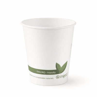White Compostable Double Wall Paper Coffee Cups 12oz