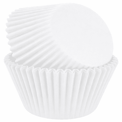 White Crimped Cupcake Case 51x38mm 
