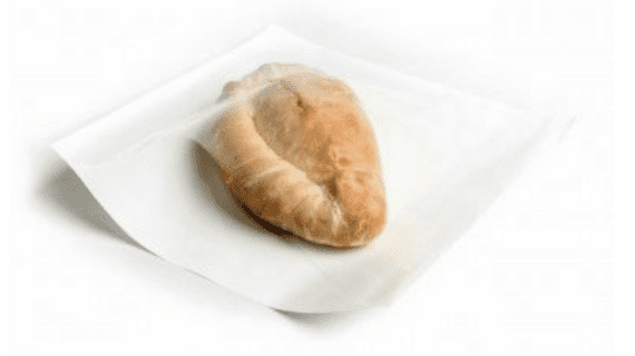 White Film Fronted Paper Takeaway Sandwich / Pasty Food Bags