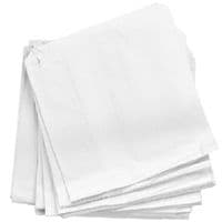 White Sulphite Bags  (Strung)  - Takeaway Hot Food