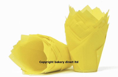 Yellow Tulip Muffin Wraps - choose your amount