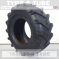 16x6.50-8 Tyre | Wanda Tractive, Chevron, Lug, Open Centre, Agricultural Tire