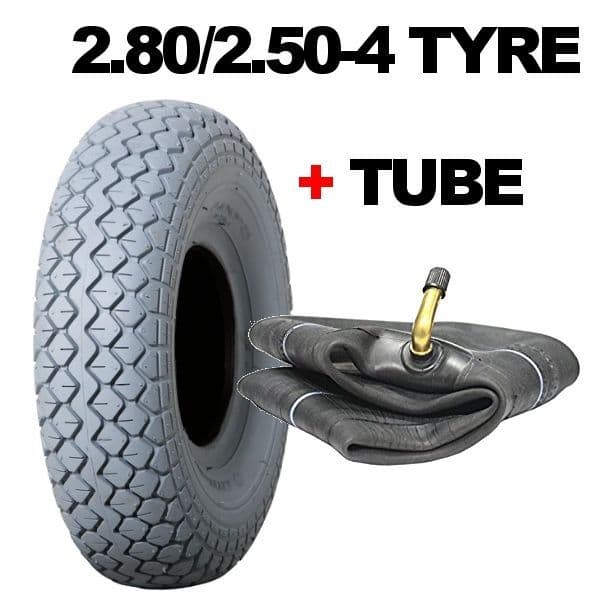 2.80/2.504 Mobility Scooter Tyres Front Fitting Grey NONE MARKING