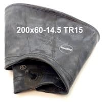 200/60-14.5 Inner Tube TR15 Straight Rubber Valve Turf Lawn