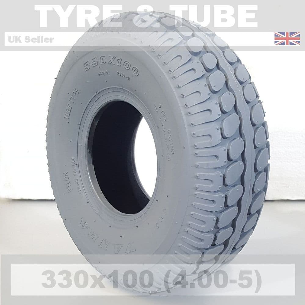 330x100 Grey Mobility Tyre 4.005
