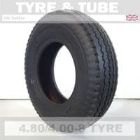 4.80/4.00-8 Trailer Tyre 4pr High Speed Tubeless 4.80 4.00 8