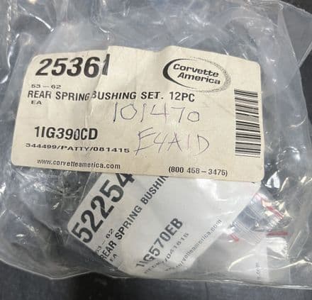 1953-1962 Corvette C1,Rear Spring Bushing Set (12 piece 29 New