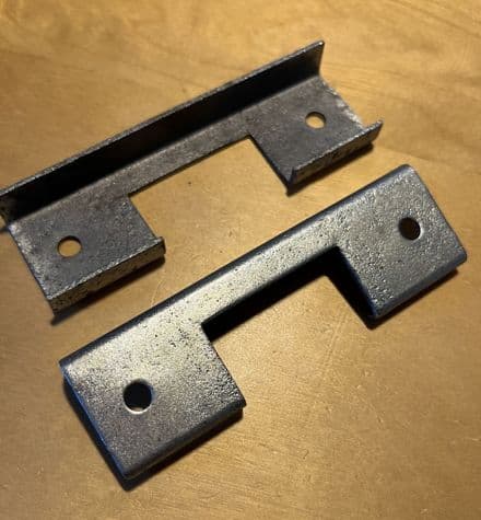 1953-62 PAIR Front C1 Gas Tank Strap RETAINERS GM OEM restored