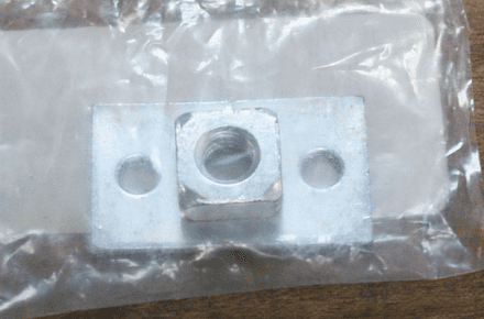 1953-62 Under Body Seat Hold Down Retainer Plate W/Nut,181310,New