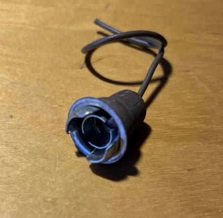 1953-70 Chevy Lamp steel SOCKET dash bulb holder for GE 57 single pole bulb inc pigtail