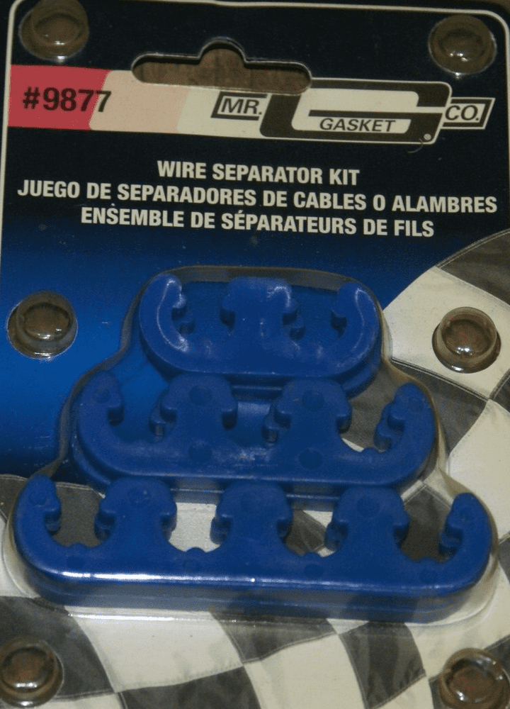 195382 Mr Gasket Wire Separator Kit Two 2Wire/3Wire/4Wire Separators Blue Set of 6 New
