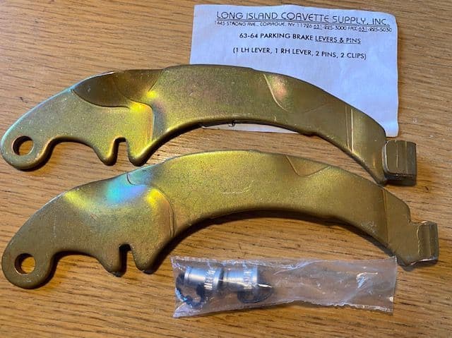 1955 - 1964 C1 C2 Corvette Park Brake Shoe LEVERS & PINS