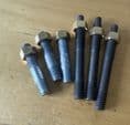 1955 -1979   C1 C2   Exhaust Manifold STUDS & BRASS NUTS, set new