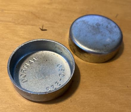 1955-1982 Chevy GM two (2x) CORE FREEZE PLUGS. 1 5/8 " galvanised steel