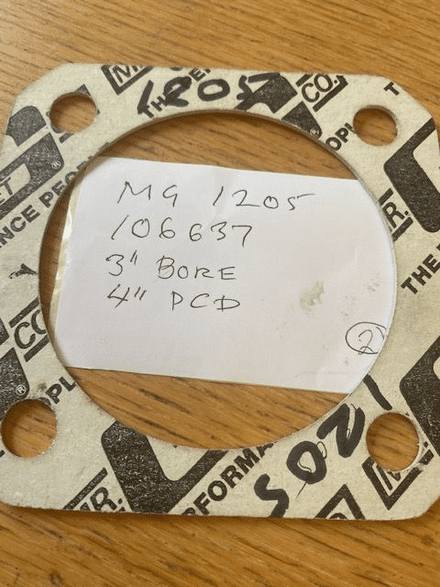 1955-1996 Custom Exhaust square Header Collector Gasket MR GASKET MG 1205 3" bore 4" PCD