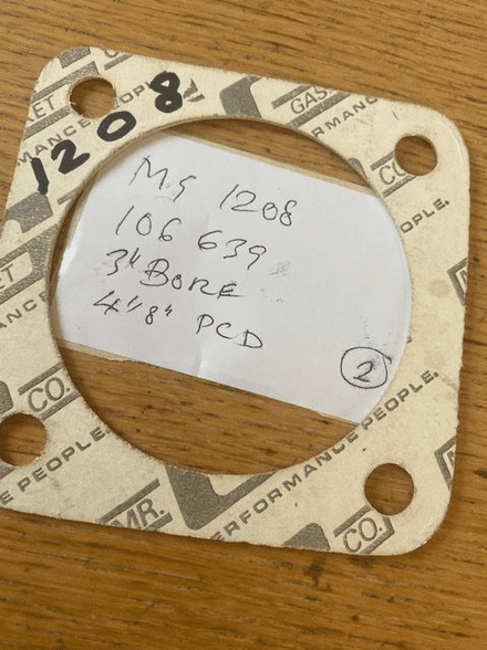 1955-1996 Custom Exhaust square Header Collector Gasket MR GASKET MG 1206 3" bore 4 1/8" PCD