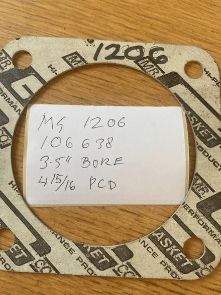 1955-1996 Custom Exhaust square Header Collector Gasket MR GASKET MG 1206 3.5" bore 4 15/16" PCD