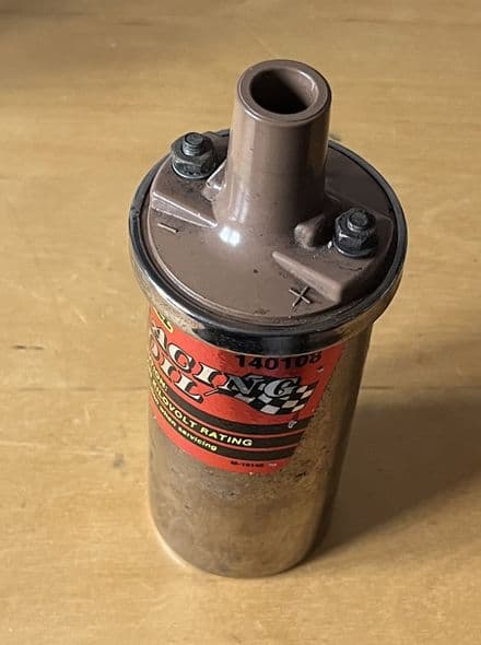 1955-74 Ignition COIL , ACCEL chrome RACING COIL #140108 M19148 Used