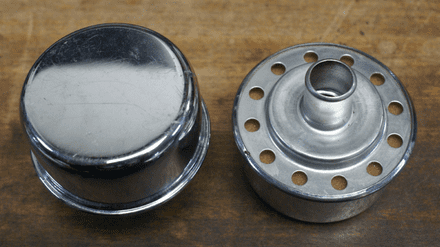 1955-79 Valve Cover Vent,Chrome,70mm Dia,19mm Bore,Used