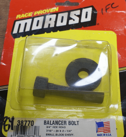 1955-82 Balancer Bolt,3/4" Hex Head,7/16"-20x2-1/4",New