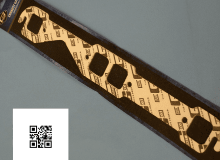 1955-82 Pair Tubular Header GASKETS MG150A, 'Square ' 1.45 X 1.55 Port