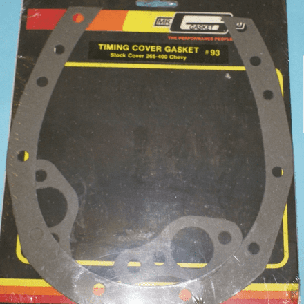1955-90 Chevrolet Small Block 265-400 Timing Cover Gasket, Mr Gasket MG93, New