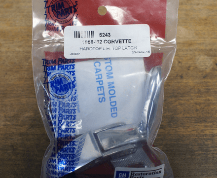 1956-1962 C1 Corvette,Hardtop Conv LH Top Latch,New