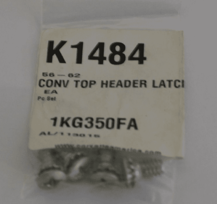 1956-1962 C1 K1484 Corvette Convertible,Top Header Latch -Top Screws (4pc set),New