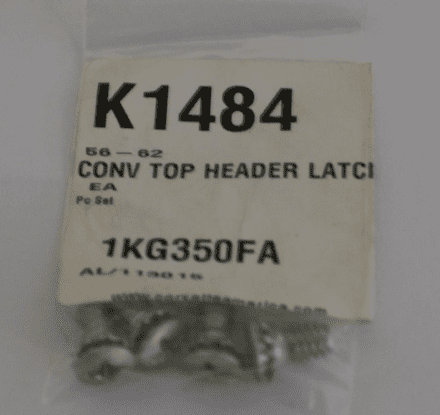 1956-1962 C1 K1484 Corvette Convertible,Top Header Latch -Top Screws (4pc set),New