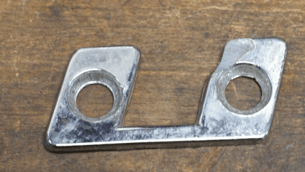 1956-1962 C1 LH Corvette,Top Latch Catch Retainer Plate (Worn),Used