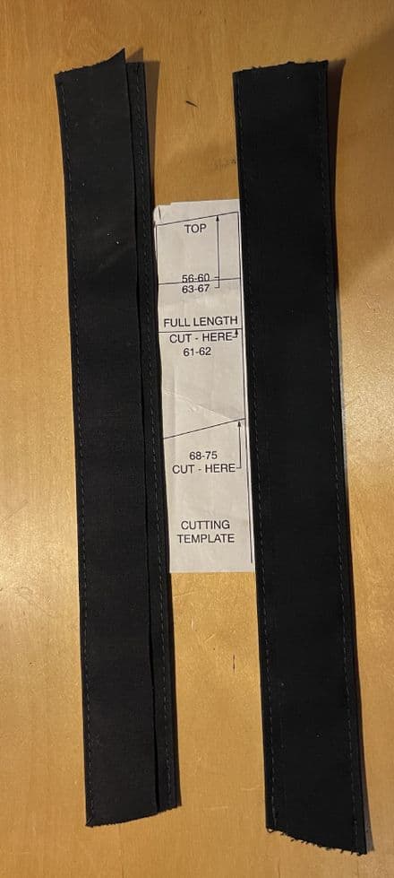 1956-1975 Corvette Convertible top rear bow cut to fit PAIR by window STRAPS CA 7392