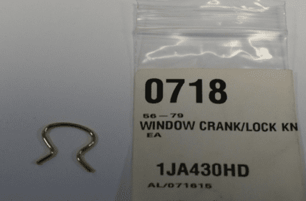 1956-1979 C1 C2 C3 Corvette, GM 4168122 Window Crank/Lock Knob Retaining Clip,New