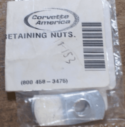 1956-62 C1 Corvette.Washer Nozzle Flat Retainer Nuts,35799,New