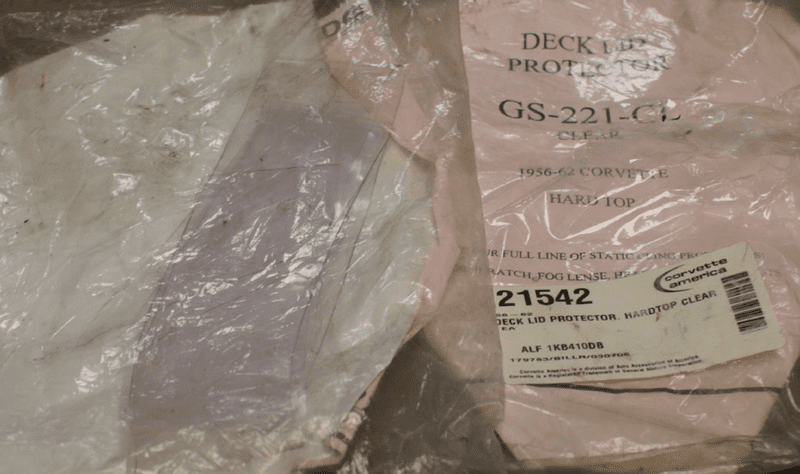 1956-62 Deck Lid Protector,Clear,New