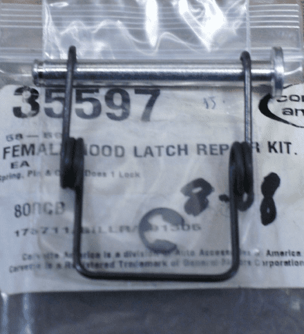 1958-1959 C1 Corvette,Female hood Latch Repair Kit,New