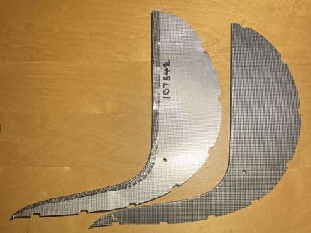 1958 - 1959 PAIR KICK PANEL sheet metal INSERTS used OEM restorable