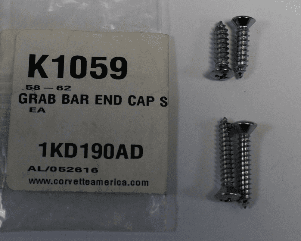 19581962 C1 Corvette Grab Bar End Cap Screws New Box A