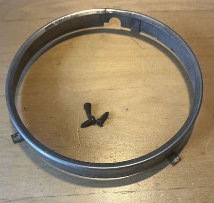 1958-1982 Corvette C1 C2 C3 3-tab Headlight Retaining Ring, inc screws used