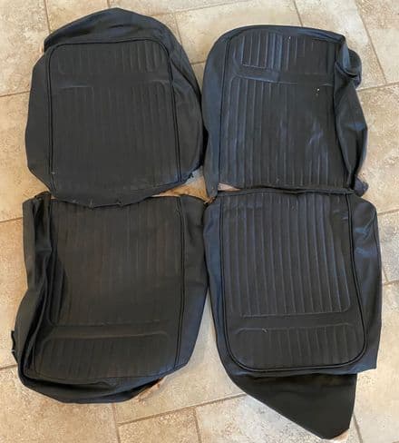 1958- C1 Corvette CHARCOAL seat covers used , driver quality. Removed for a red interior. nice