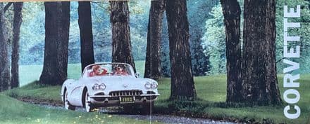 1960 Corvette 1960 fold-out Colour Sales Brochure 1960 B60