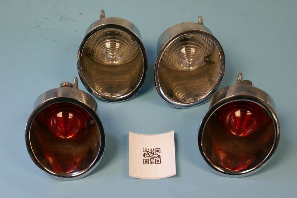 19611962 C1 Corvette Set of 4 Rear Tail Lights Used Good