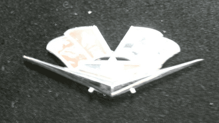 1962-1963 C2 Corvette,Side/Fender Cross Flag Emblem,GM 3792000,Used