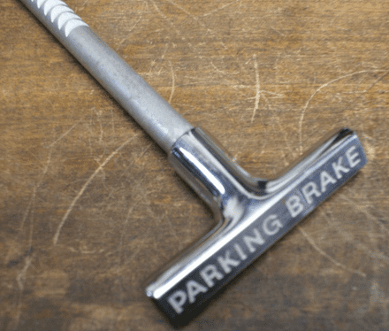 1962 C1 Corvette,Parking/E-Brake Handle & Pleated Shaft,White Lettering,Restored,New