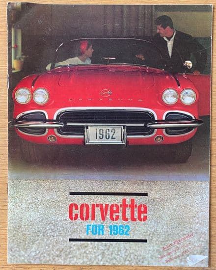 1962 Corvette 8-page Colour Sales Brochure 1962 B62