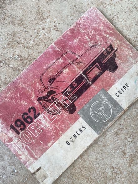 1962 GM OEM 1962 Corvette Owner's Guide OM-62 a inc half mail-in card 2nd edition